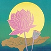 "Dream Lotus" silk screened greeting card