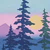 "Ridge View" silk screened greeting card