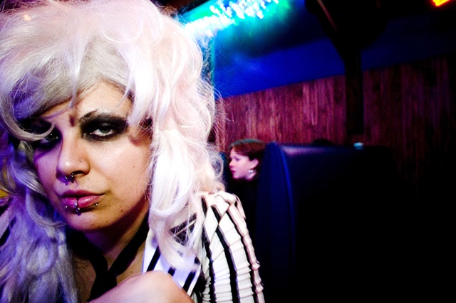 Ginny in New York City at a bar on Halloween