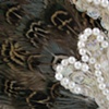 feathers and applique hair fastener(no.o3).