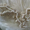 winterwonderland feathers and applique hair fastener.