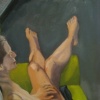 female nude in chair.