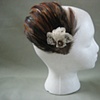 feathers and lace hair fastener.