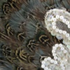 feathers and applique hair fastener(no.o3).
