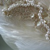 winterwonderland feathers and applique hair fastener.
