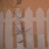 fenced in an apron (navy). (detail)