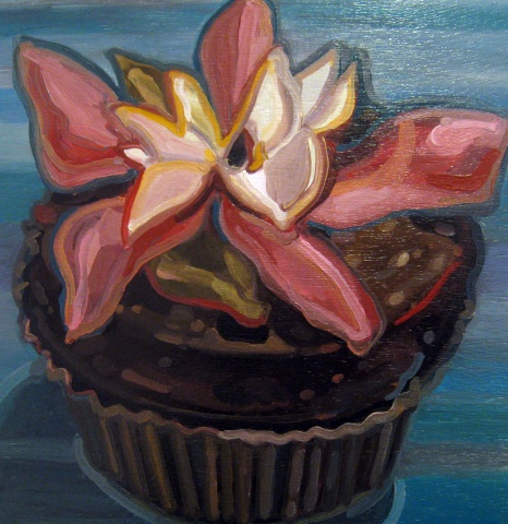 Chocolate with Pink Flower
