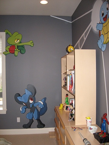 child's bedroom cartoon environment paint by the design deli