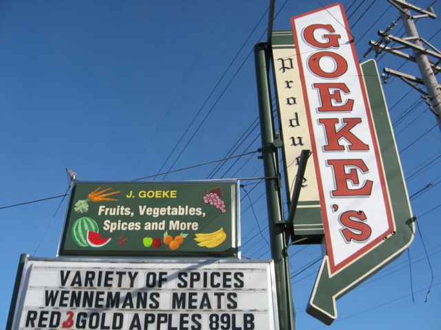 Goeke's Produce sign painting