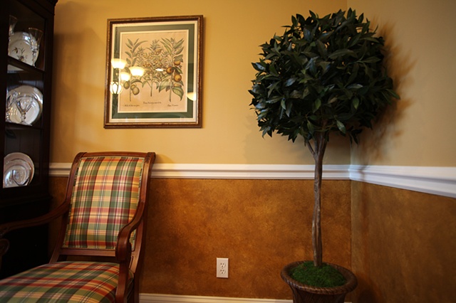 chair rail faux finish