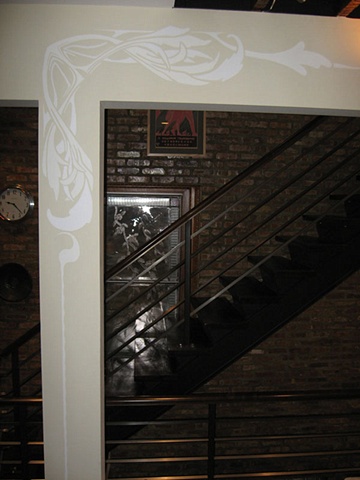 art nouveau pattern column