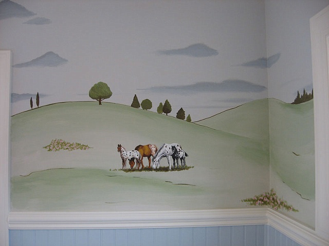 horse landscape paint by the design deli