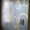 Gold leaf circle detail.