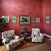 red glaze faux walls