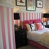 pink stripes bedroom paint