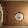 hand painted design on gold finish ceiling
