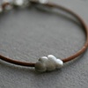 Sterling Silver Cloud on Leather Cord