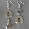 Asymetrical Droplet Earrings with Labradorite