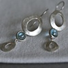Droplet Earrings with Blue Topaz