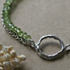Fluid Circle Multi Link Bracelet with Peridot