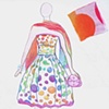 Champagne Bubble Dress Drawing
