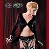 Black Stretch Velvet Petal Coat Set