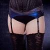 Badass Metallic Blue Garter Belt