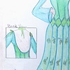 Blue Feathered UV Reactive Gown