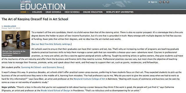 Published April 15, 2010 in the US News & World Report "Best Colleges" Issue