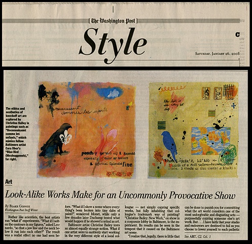 Washington Post: "Look Alike Works Make for an Uncommonly Provocative Show" by Blake Gopnik. 1.26.2008.