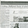 Baltimore Sun: "Creating a Baltimore frame of mind" by Edward Gunts. 11.23.2008.