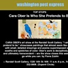 Washington Post Express Night Out: "Cara Ober is who she pretends to be" by Fiona Zublin. March, 2008.