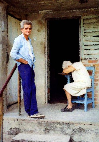 Old man and wife