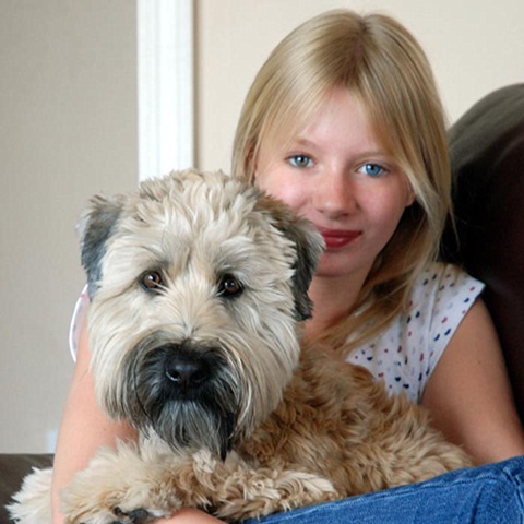Girl and her dog