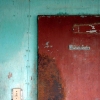 Meat locker door, Smithville TX