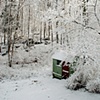 Snow and shed, Sherman CT