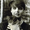 woman and her cat