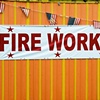 Flags On A Fireworks Stand