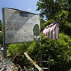 A flag in an unused lot 