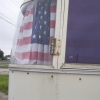 Flag In Camper Window