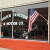 Flag In A Tractor Store Window