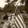 Flag In Cemetery