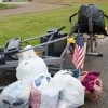 Flag At Donation Site