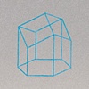 blue honeycomb cell on gray