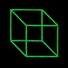 blue necker's cube (night view)