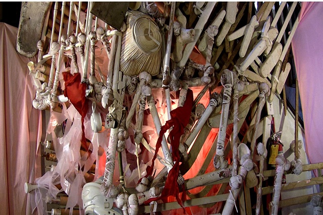 Marrow woman in bone cage