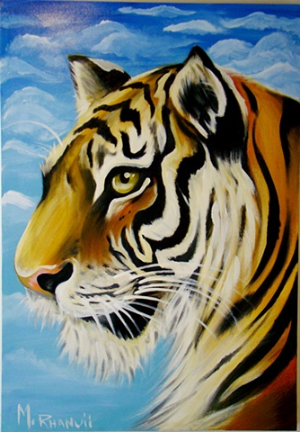 Tigre - Acr�lico sobre tela 100x70cm
