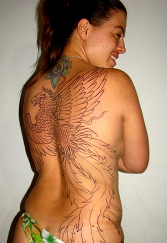 F�nix - Tattoo em andamento - Vanessa