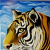 Tigre - Acr&iacute;lico sobre tela 100x70cm