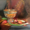 Verdigris Bowl with Shallots